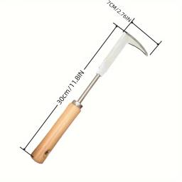 Ferramenta de capina de aço inoxidável, ferramenta manual de jardim multiuso em forma de L, usada para limpar ervas daninhas em jardas, terraços e pistas - Image 4