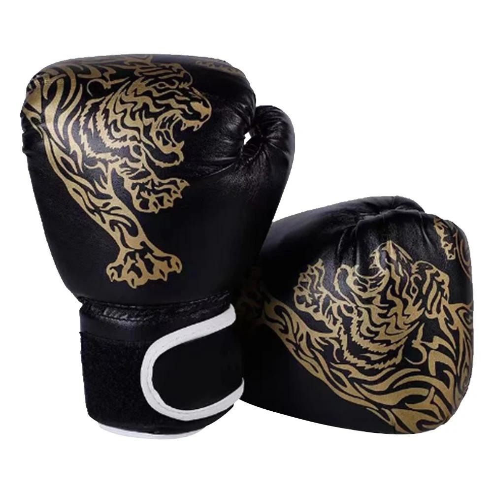 Luvas De Kickboxing De Couro PU, Luvas De Boxe Sanda Respiráveis, Treinamento De Perfuração, Sandbag - Image 1
