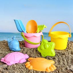 Conjunto de brinquedos de praia para crianças, bebê jogando em água e pá de areia, balde de praia, ferramenta de escavação de areia, balde de plástico, conjuntos de brinquedos de rega - Image 2