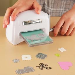 Mini máquina de corte scrapbook cortador máquina de gravação diy máquina de corte scrapbooking papel artesanato ferramenta 4 cores - Image 1