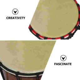 2 pçs tambor pele cabeças duráveis bongo peças de percussão natural puro peles de cabra instrumento musical - Image 3