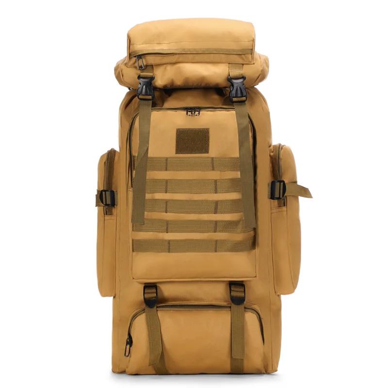 Impermeável Molle Camo Mochila Tática, Caminhadas, Camping, Viagem Mochila, Esportes ao ar livre, Escalada Bag, 80L - Image 1