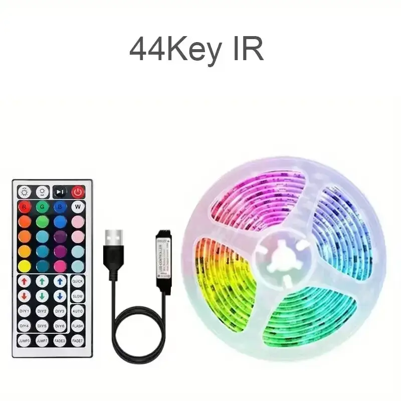 Fita LED com sincronização de música para festa em casa, RGB, SMD, 5050, mudança de cor, fita, Bluetooth, USB ,5V,1m-20m - Image 1