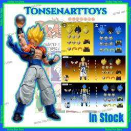 Em estoque kamione tonsenarttoys dragon ball z shf super saiyan azul son goku vegeta gogeta figuras de ação modelos crianças brinquedos presentes - Image 1