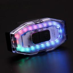 Bicicleta impermeável Taillight, Luz intermitente, Noite Ciclismo, Lâmpada colorida, Acessórios de bicicleta, Carregamento USB, 7 LED, 60 Lumens, Novo - Image 2