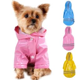 Casaco impermeável para cães e gatos, PU Raincoat para cachorro e pet, Vestuário ao ar livre, S-XL Hoody, Roupas por atacado, Verão - Image 1