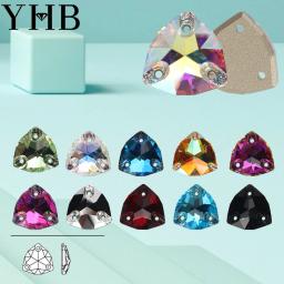 YHB-Sew-on strass para vestuário, costurado em pedras de vidro, cristal AB, qualidade superior, gordura Trilliant, roupas e bolsas - Image 1