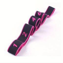 Yoga Alongamento Banda, de 8 Segmentos Digital Alta Elasticidade Fitness Produtos, Dupla Camada Composto Webbing, Dança Tensão Banda - Image 5