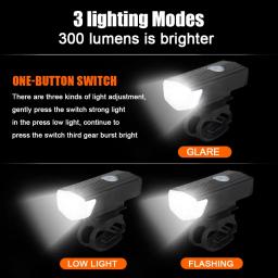 Frente luzes led para mountain bike, impermeável, recarregável, usb, para bicicleta, acessórios de ciclismo - Image 3