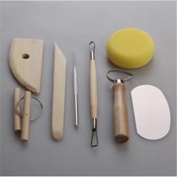 Cerâmica Argila Cerâmica Escultura Conjunto de Ferramentas DIY Mão Argila Moldagem Ferramentas Faca de Madeira, Kit de Modelagem 8Pcs por Conjunto - Image 2