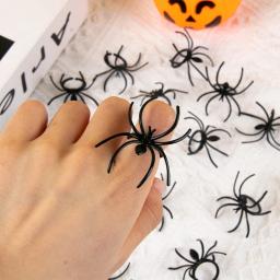 Anéis de plástico para crianças, anéis de Halloween, favores de festa, acessórios, adereços, coloridos, 20 PCs, 40 PCs, 60PCs - Image 2