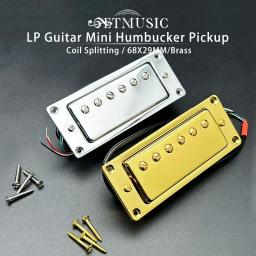 Mini Humbucker guitarra elétrica Pickup Coil, Pickup de divisão para guitarra LP, o pescoço e a ponte são universais, 68x29mm, 6 furos - Image 1