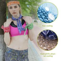 Neck Cooler Bandana para o verão, Body Ice Cooling Wrap Tie, refrescante lenço Headband, toalhas de pulso multifuncionais, 1PC - Image 3