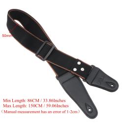Correia de guitarra elétrica de algodão puro ajustável, cinto para violão, baixo acústico, acessórios de instrumentos musicais - Image 2