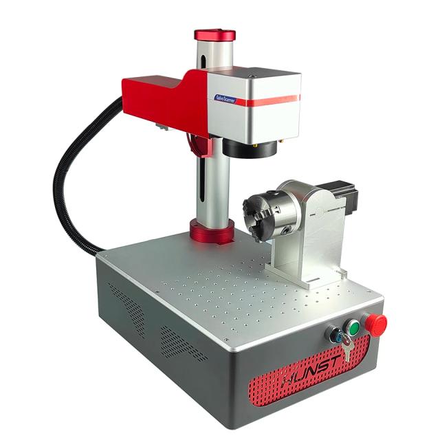 Hunst Máquina de Marcação a Laser Max 30W Portátil Dobrável Mini Gravador de Fibra