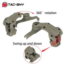 TAC-SKY 360 °   Adaptador de capacete tático rotativo, montagem em trilho de arco, compatível com fone de ouvido tático msa sordin - Image 4