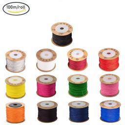 1 rolo 0.8mm 100m fio de náilon fio de nó chinês fio de cordão de miçangas para diy artesanato jóias fazendo - Image 1