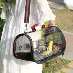 Gaiola para transporte de pássaros com poleiro, transporte espacial respirável, mochila para pássaros, mochila multifuncional para pássaros, ao ar livre - Image 5
