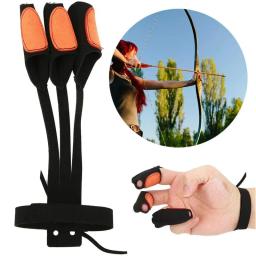 Arco e flecha Três Dedos Luvas De Proteção para Tiro Caça Respirável Arco Seta Dedo Guard Outdoor Sports Shooting Equipment - Image 1