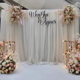 Branco tule cortina para decoração, cortina para festa de casamento, hotel, banquete, atividades ao ar livre, valance - Image 1
