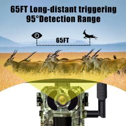 Câmera Solar Hunting com Detecção de Movimento PIR, Celular 4G LTE, 4MP, Bateria 7800mAh, Trail Trap, Câmera Wildlife, Visão Noturna ao Ar Livre - Image 3