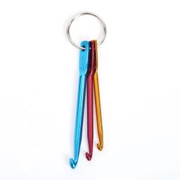 Multicolor Mini Crochet Agulhas, Alumínio Keychain, Crochet Ganchos, DIY Artesanato Ferramentas, Tricô, Tecelagem, Cabelo, 5Set, 3Pcs - Image 5