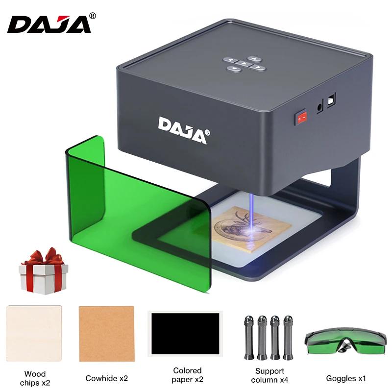 Daja dj6 gravador a laser mini portátil bluetooth diy corte máquina de gravura gravar marca madeira pintado metal acrílico vidro couro - Image 1