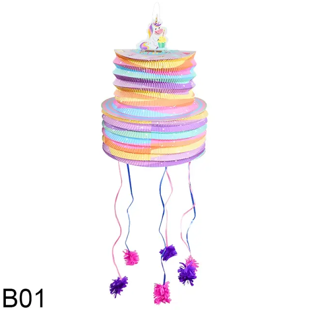 Caixa de Presente Mini Pinata Estrela para Aniversário: Decoração e Adereços Festivos com Fio Corda e Lanterna
