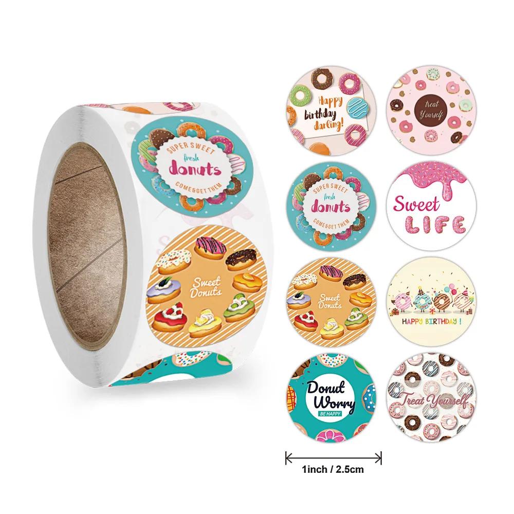 Etiquetas De Embalagem De Feliz Aniversário, Adesivo De Papel De Bolo Engraçado Para Presente De Aniversário, Decoração De Festa DIY, 500Pcs - Image 1