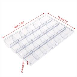 24 grades portátil transparente caixa de armazenamento vazio prego glitter strass jóias contas gem caixas caso recipiente plástico organizador - Image 6