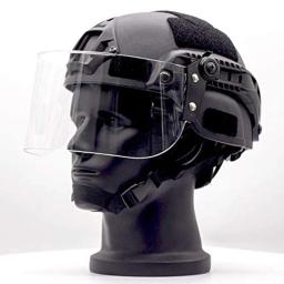 Airsoft ach capacete tático com viseira clara, montagem NVG e trilho lateral, MICH 2000 ACH - Image 2
