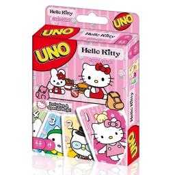 Mattel Games UNO Jogo de cartas Hello Kitty para a noite da família com gráficos temáticos do programa de TV e uma regra especial para 2 a 10 jogadores - Image 1