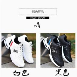 Tênis de couro respirável masculino, tênis com almofada de ar, tênis masculino antiderrapante, esportes ao ar livre, tamanho grande 38-47, moda - Image 6
