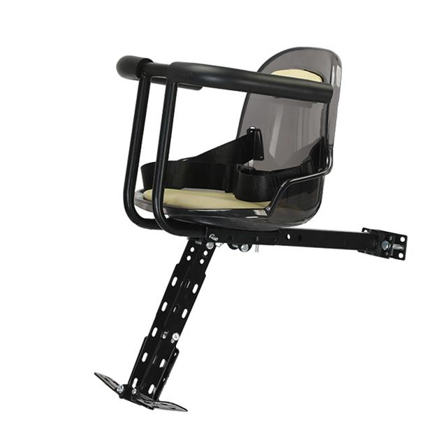Assento Frontal para Bicicleta com Guardrail e Cinto de Segurança para Crianças - Acessórios para Proteção Infantil na Aventura de Pedalar