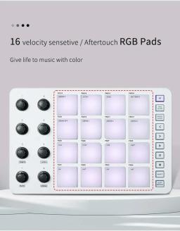 M-Vave-Mini Pedal Controlador de Teclado com Software Studio, DJ Mixer Pad, Drum Pad, 8RGB, Piano Midi de 25 teclas, Chocolate, SMK-25 - Image 5