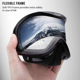 Óculos de esqui MAXJULI, óculos de snowboard para idades de 3 a 8 anos, esportes de neve, patinação de esqui 4302 - Image 5