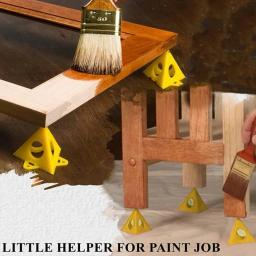 Estandes de pirâmide portátil antiderrapante, ferramenta de pintura, rack, gabinete, portas, persianas, suprimentos para móveis, acessórios para madeira, 10pcs - Image 4