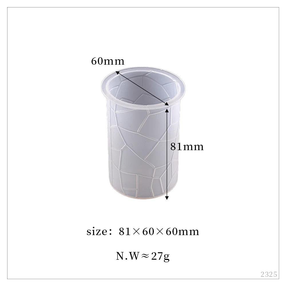 Molde De Vela Cilíndrica Diamond Stripe Triângulo Cilíndrico Cone Variável Silicone Mold Produtos de Produção de Vela Geométrica DIY - Image 1