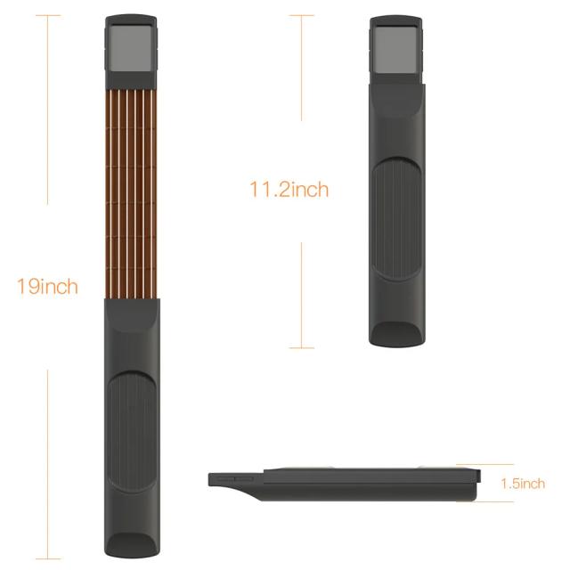 SCT-80 Pocket Guitar: Treinador Portátil de Pescoço com Gráfico de Acordes Rotativo para Iniciantes e Exercícios de Prática