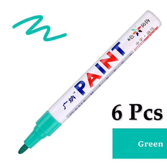 Marcadores de Tinta Permanente Coloridos e à Prova d'Água - Conjunto com 12 Cores para Pneus, Pisos, Tecidos e Metal