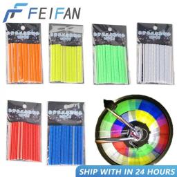 12pcs bicicleta reflexivo adesivos roda raios tubos tira segurança aviso luz refletor bicicleta ao ar livre luz acessórios - Image 1