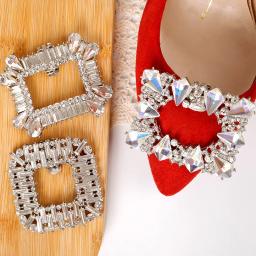 1Pcs Destacável das Mulheres Sapatos de Metal Sapato Decorativo Clipe Sapato Acessórios DIY Salto Alto Jóias Sapatos de Casamento Noiva - Image 3
