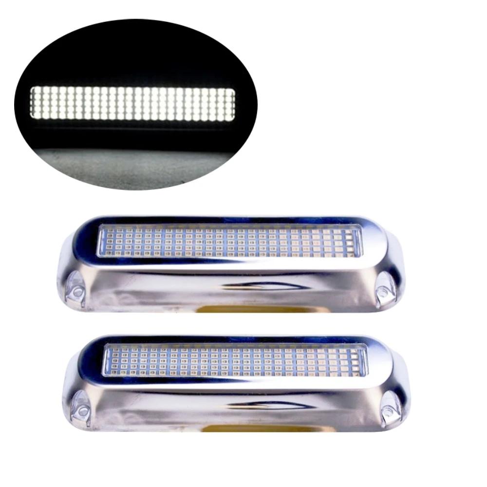 Luzes de navegação submersíveis, Iluminação do barco, LED subaquático, impermeável, Yacht Marine Acessórios, 120LED, 12V, 24V, 2pcs - Image 1