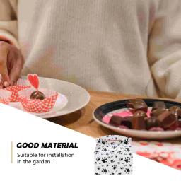 Caixas de presente para presentes, gato e cão Pegadas Treat, Embalagem de doces, Fontes do partido, branco, 12 pcs - Image 2