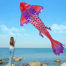 Pipas gigantes para adultos, pipas de vento profissionais, feitos de tecido, brinquedos voadores ao ar livre, peixes koi, frete grátis, novo - Image 1