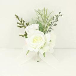 Marfim pulso corsage dama de honra irmãs artesanal flor artificial de seda rosa pulseira flores para casamento dança festa decoração - Image 4