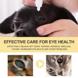 Colírio anti-inflamatório para animais, apaziguador de coceira, tratamento para catarata, lubrificante para os olhos, removedor de mancha de gato, 20ml - Image 2