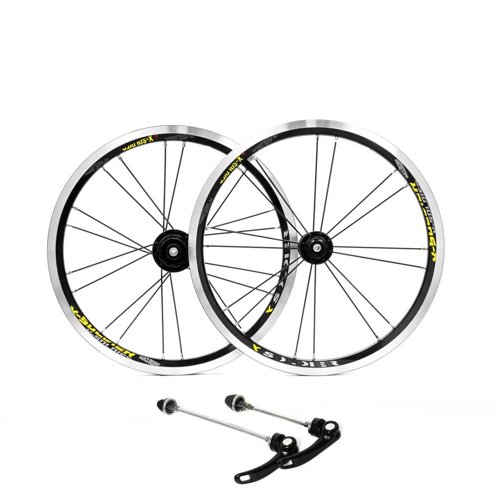 CHOOEE-Rodas de Bicicleta Dobráveis, Acessórios de Bicicleta, Peça de Ciclismo, Freio V, Rodas Dianteiras e Traseiras, 8 velocidades, 9 velocidades, 10 velocidades, 11 velocidades, 16H, 20H, 16 polegadas - Image 1