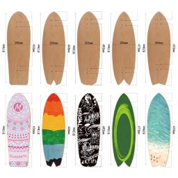 Surf skate deck, qualidade profissional, 33x10 polegadas, 1 parte - Image 1