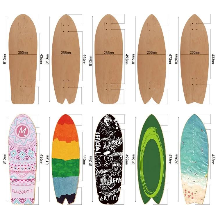 Surf skate deck, qualidade profissional, 33x10 polegadas, 1 parte - Image 3